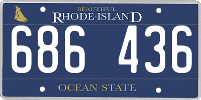 RI license plate 686436