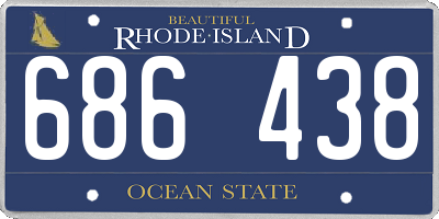 RI license plate 686438