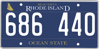 RI license plate 686440