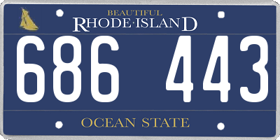 RI license plate 686443