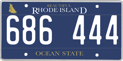 RI license plate 686444