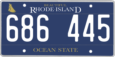 RI license plate 686445