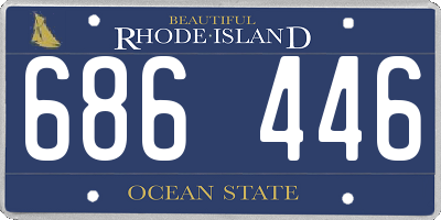 RI license plate 686446