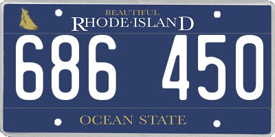 RI license plate 686450