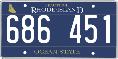 RI license plate 686451