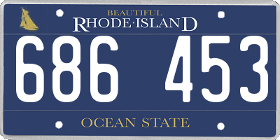 RI license plate 686453