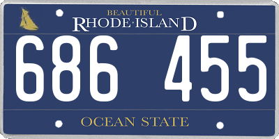 RI license plate 686455