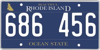 RI license plate 686456