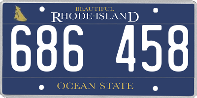 RI license plate 686458