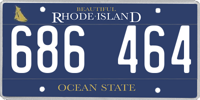 RI license plate 686464