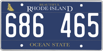 RI license plate 686465
