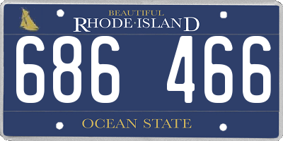 RI license plate 686466