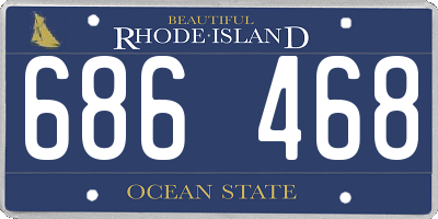 RI license plate 686468