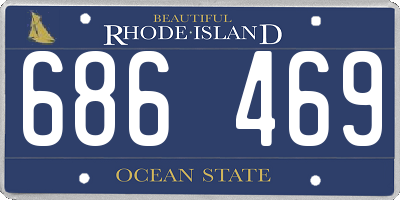 RI license plate 686469