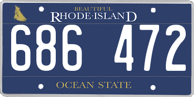 RI license plate 686472