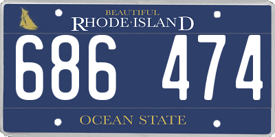 RI license plate 686474