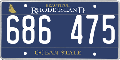 RI license plate 686475