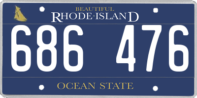 RI license plate 686476