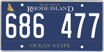 RI license plate 686477