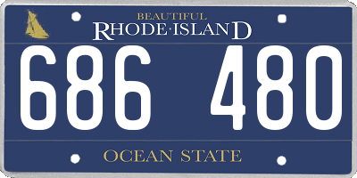 RI license plate 686480