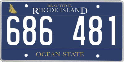 RI license plate 686481