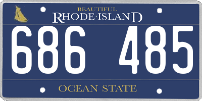 RI license plate 686485