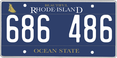 RI license plate 686486