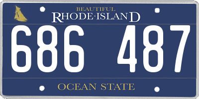 RI license plate 686487