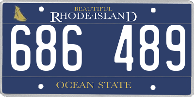 RI license plate 686489