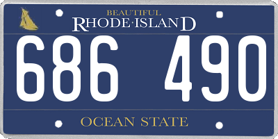 RI license plate 686490
