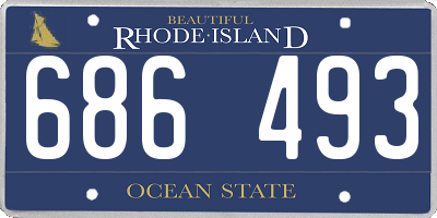 RI license plate 686493