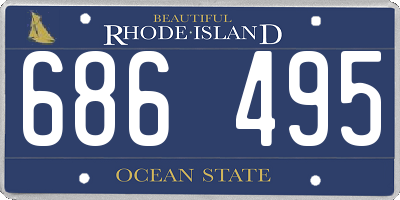 RI license plate 686495