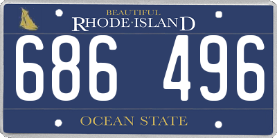 RI license plate 686496