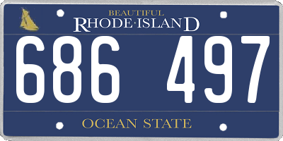 RI license plate 686497