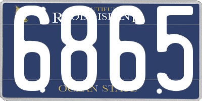 RI license plate 6865