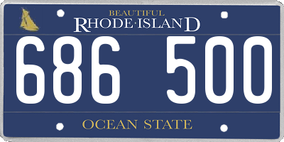 RI license plate 686500