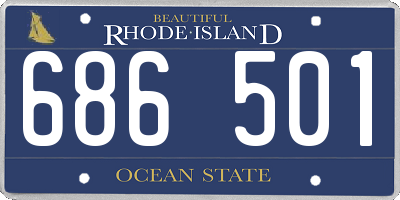 RI license plate 686501