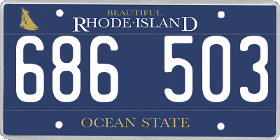 RI license plate 686503