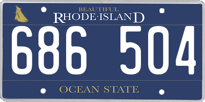 RI license plate 686504