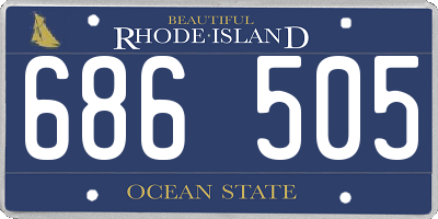 RI license plate 686505
