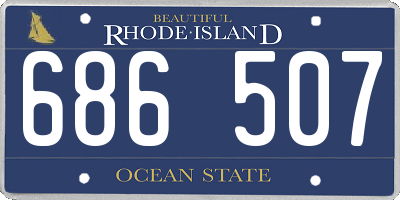RI license plate 686507