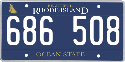 RI license plate 686508