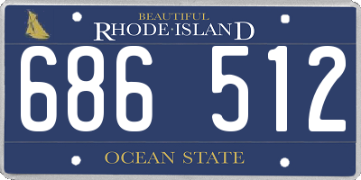 RI license plate 686512