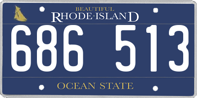 RI license plate 686513