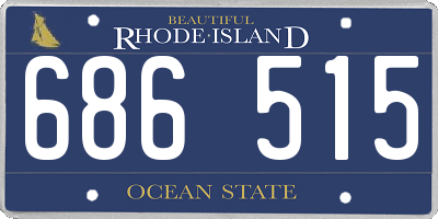 RI license plate 686515