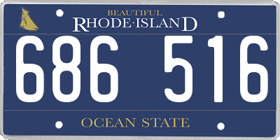 RI license plate 686516