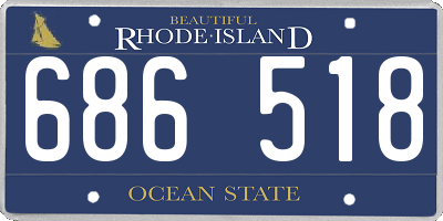 RI license plate 686518