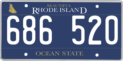 RI license plate 686520