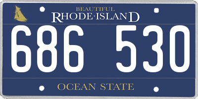 RI license plate 686530