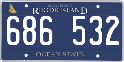 RI license plate 686532